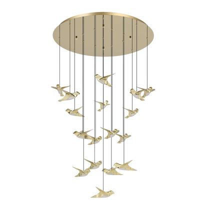 Eglo - Led Dimmable κρεμαστό φωτιστικό οροφής 17xLED/3W/230V 3000K χρυσό