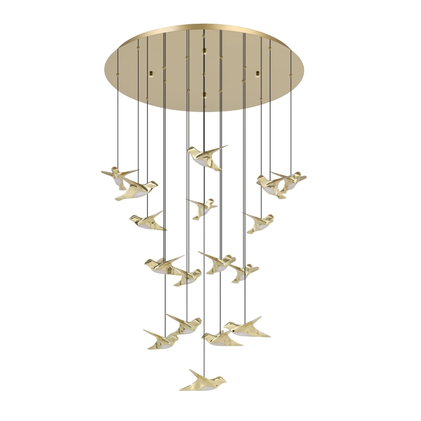 Eglo - Led Dimmable κρεμαστό φωτιστικό οροφής 17xLED/3W/230V 3000K χρυσό