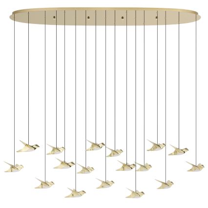 Eglo - Led Dimmable κρεμαστό φωτιστικό οροφής 17xLED/3W/230V 3000K χρυσό