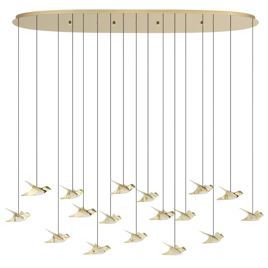 Eglo - Led Dimmable κρεμαστό φωτιστικό οροφής 17xLED/3W/230V 3000K χρυσό