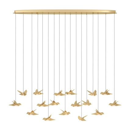 Eglo - Led Dimmable κρεμαστό φωτιστικό οροφής 17xLED/3W/230V 3000K χρυσό
