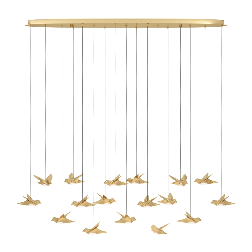 Eglo - Led Dimmable κρεμαστό φωτιστικό οροφής 17xLED/3W/230V 3000K χρυσό