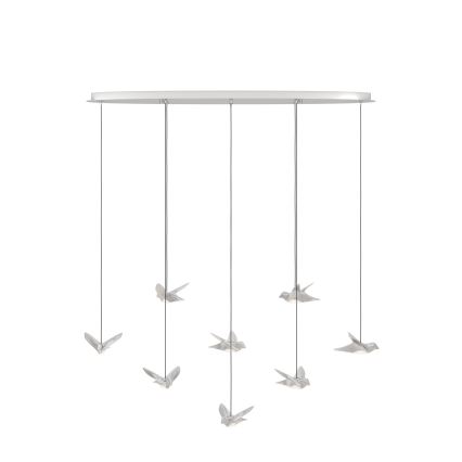 Eglo - Led Dimmable κρεμαστό φωτιστικό οροφής 8xLED/4,2W/230V 3000K γυαλιστερό χρώμιο