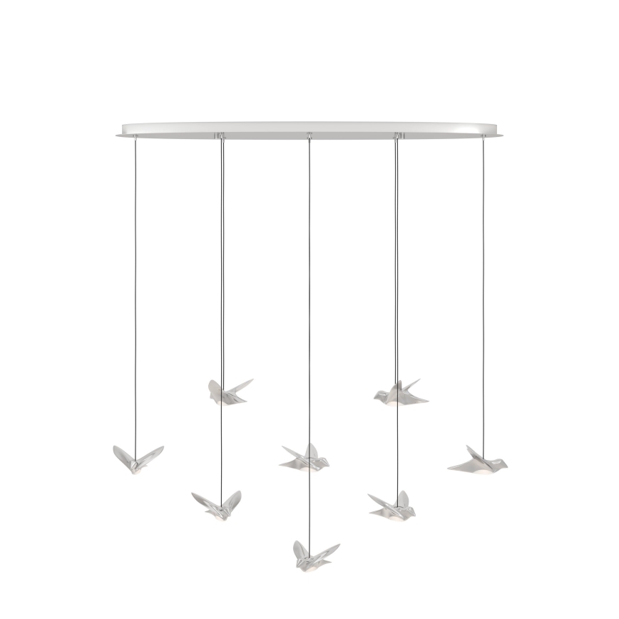 Eglo - Led Dimmable κρεμαστό φωτιστικό οροφής 8xLED/4,2W/230V 3000K γυαλιστερό χρώμιο