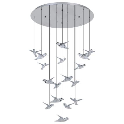Eglo - Led Dimmable κρεμαστό φωτιστικό οροφής 17xLED/3W/230V 3000K γυαλιστερό χρώμιο