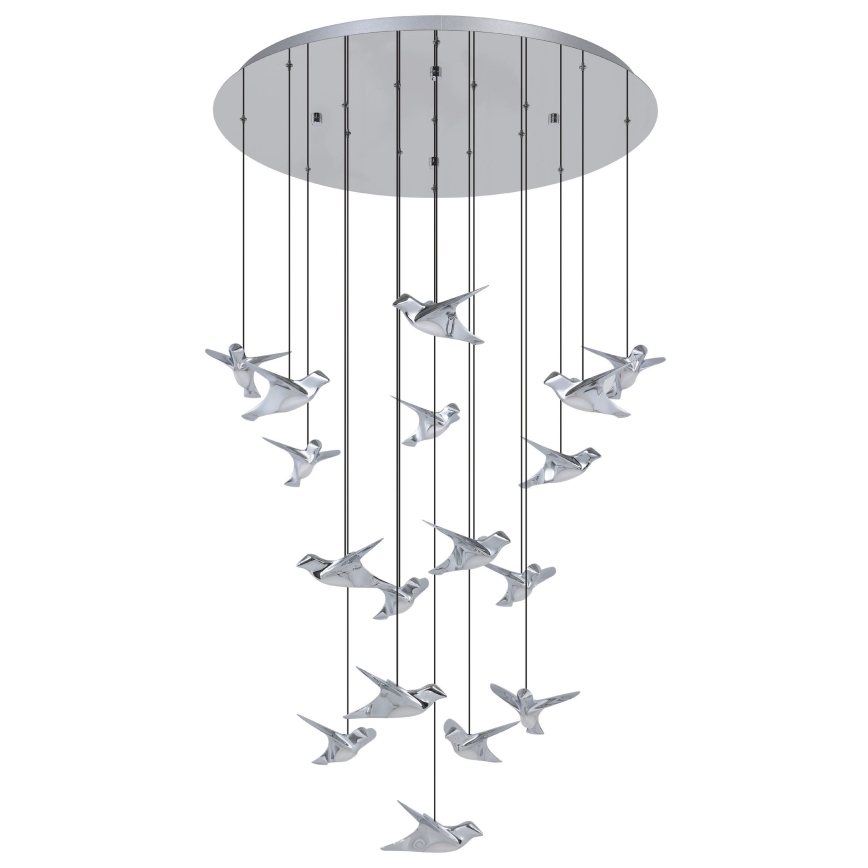 Eglo - Led Dimmable κρεμαστό φωτιστικό οροφής 17xLED/3W/230V 3000K γυαλιστερό χρώμιο