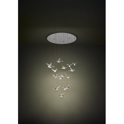 Eglo - Led Dimmable κρεμαστό φωτιστικό οροφής 17xLED/3W/230V 3000K γυαλιστερό χρώμιο