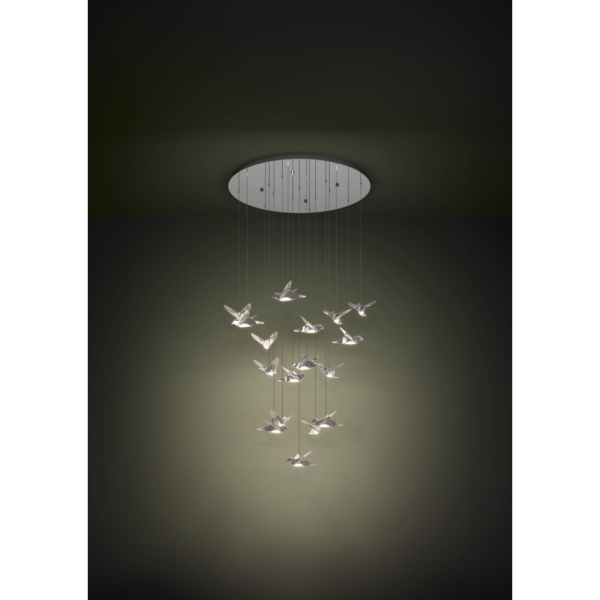 Eglo - Led Dimmable κρεμαστό φωτιστικό οροφής 17xLED/3W/230V 3000K γυαλιστερό χρώμιο
