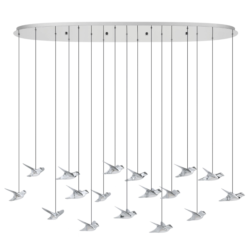 Eglo - Led Dimmable κρεμαστό φωτιστικό οροφής 17xLED/3W/230V 3000K γυαλιστερό χρώμιο