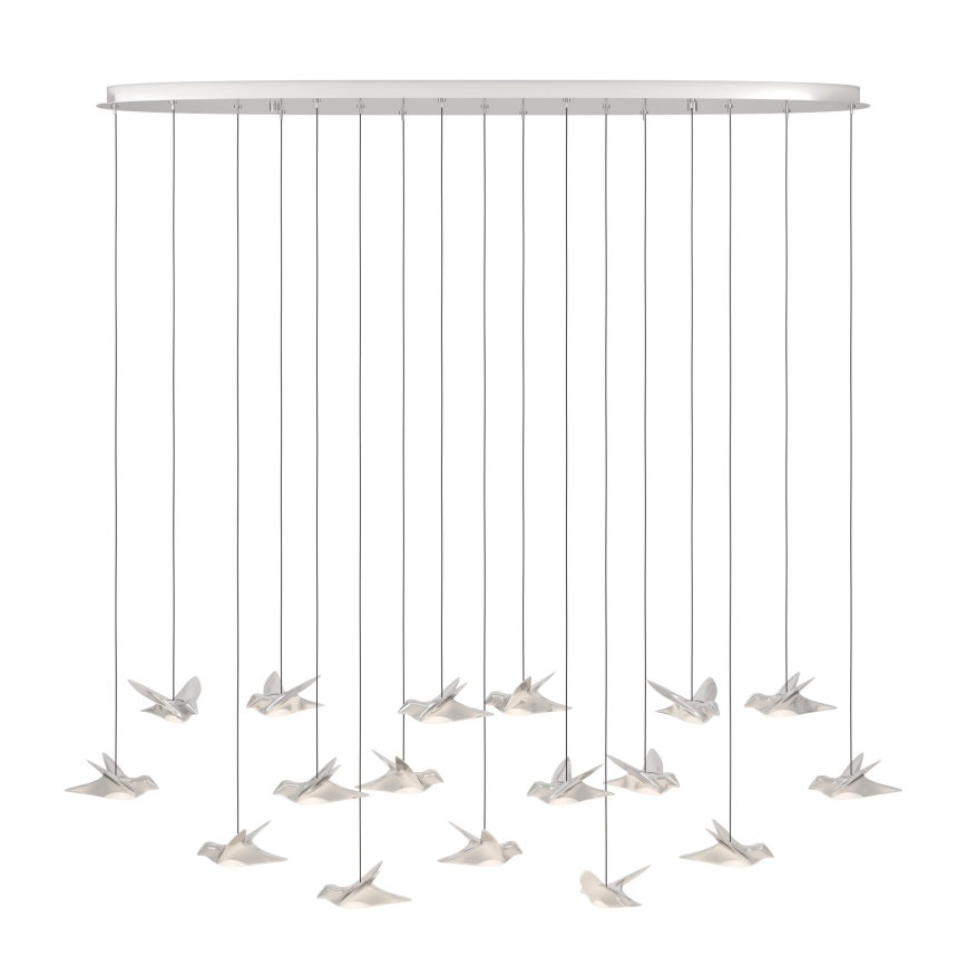 Eglo - Led Dimmable κρεμαστό φωτιστικό οροφής 17xLED/3W/230V 3000K γυαλιστερό χρώμιο