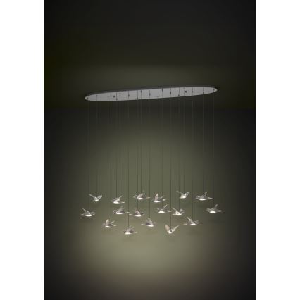Eglo - Led Dimmable κρεμαστό φωτιστικό οροφής 17xLED/3W/230V 3000K γυαλιστερό χρώμιο