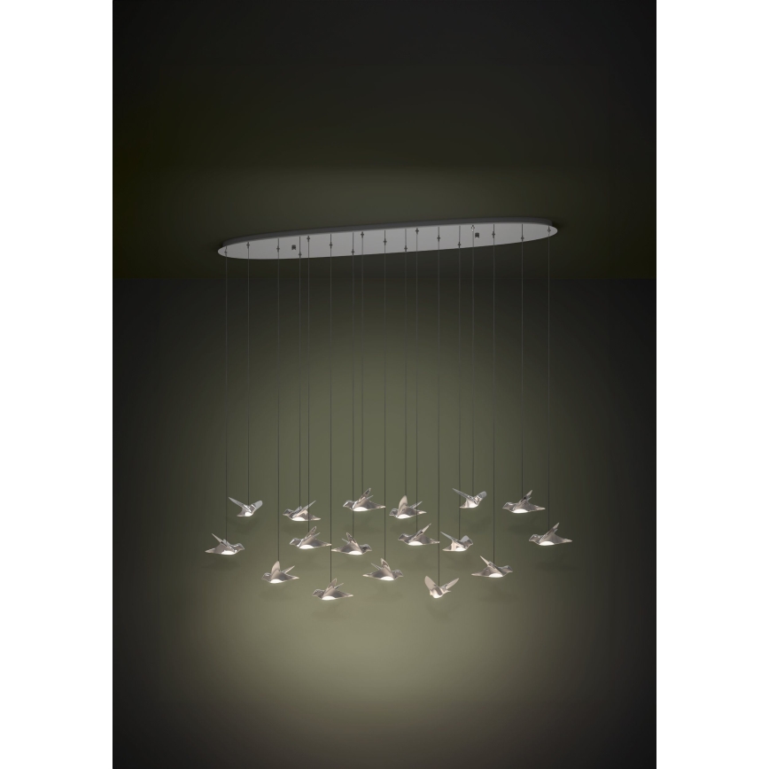 Eglo - Led Dimmable κρεμαστό φωτιστικό οροφής 17xLED/3W/230V 3000K γυαλιστερό χρώμιο