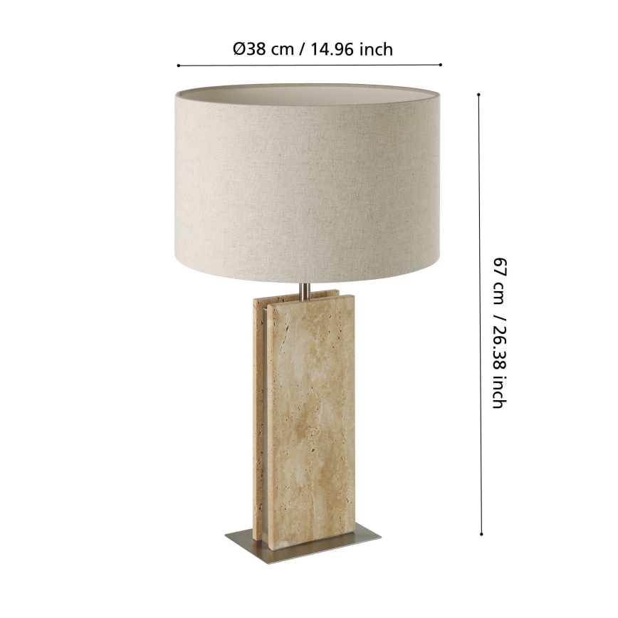 Eglo - Eπιτραπέζιο φωτιστικό 1xE27/40W/230V μπεζ