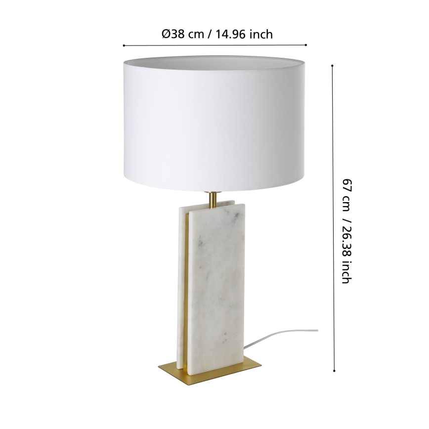 Eglo - Eπιτραπέζιο φωτιστικό 1xE27/40W/230V λευκό
