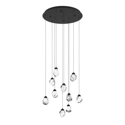 Eglo - Led Dimmable κρεμαστό φωτιστικό οροφής 10xLED/3W/230V 3000K μαύρο/διαφανές