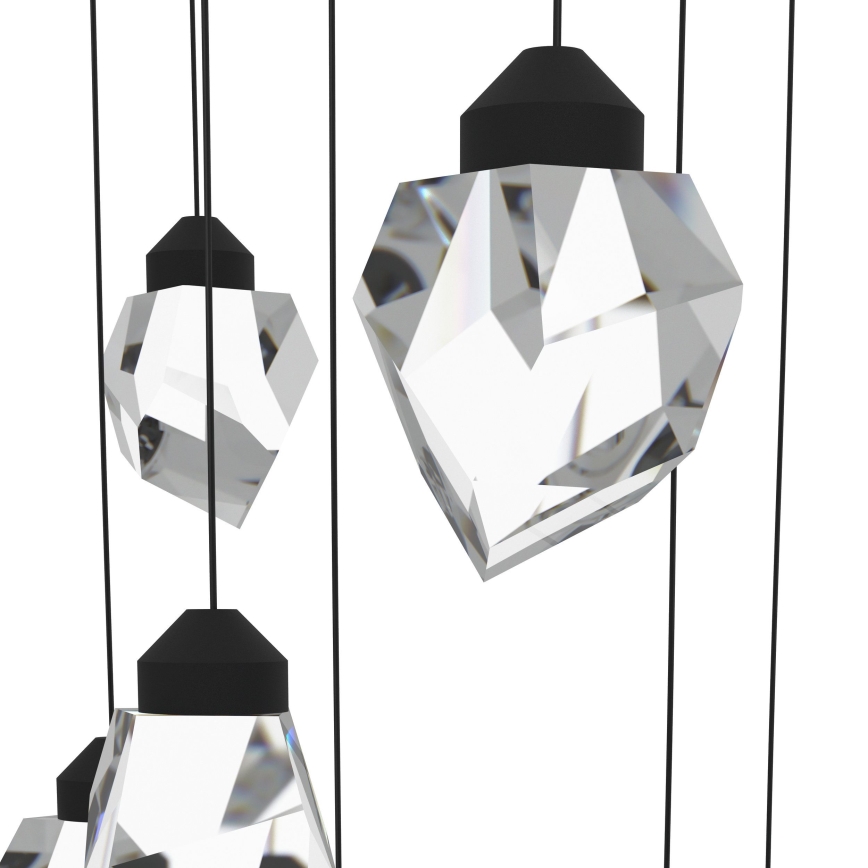 Eglo - Led Dimmable κρεμαστό φωτιστικό οροφής 17xLED/3W/230V 3000K μαύρο/διαφανές