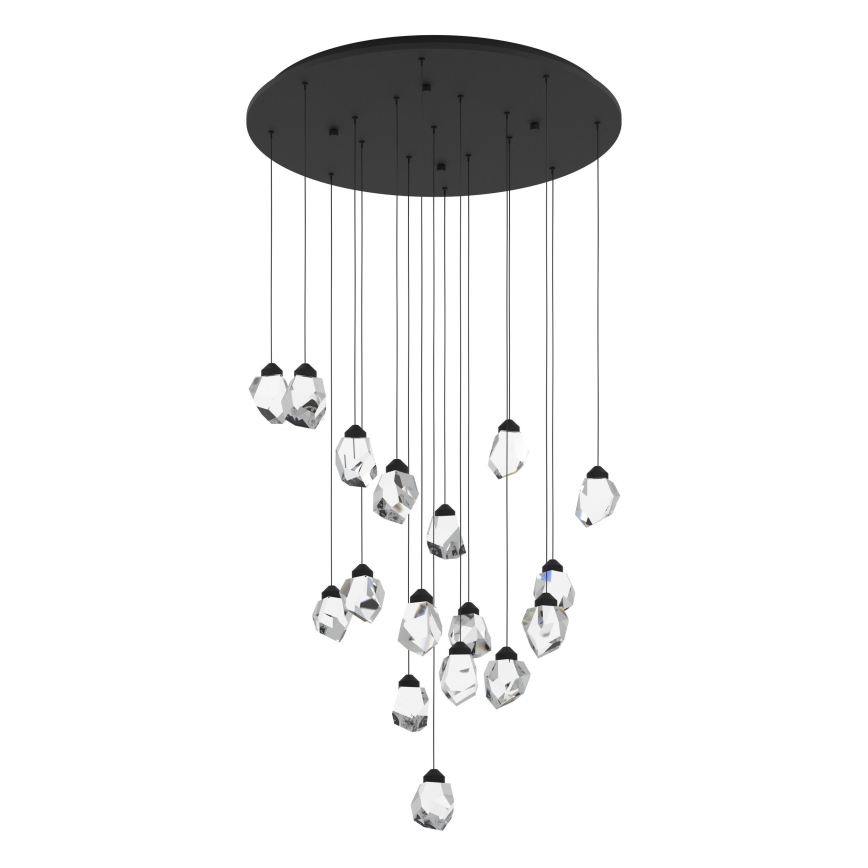 Eglo - Led Dimmable κρεμαστό φωτιστικό οροφής 17xLED/3W/230V 3000K μαύρο/διαφανές