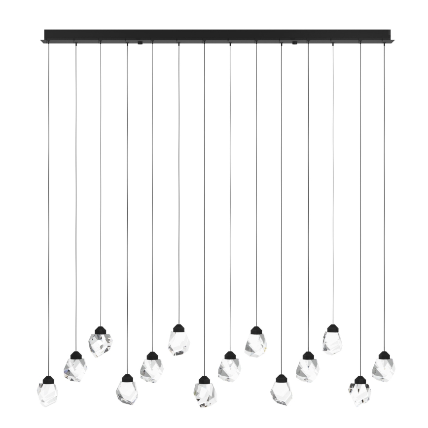Eglo - Led Dimmable κρεμαστό φωτιστικό οροφής 14xLED/3W/230V 3000K μαύρο/διαφανές