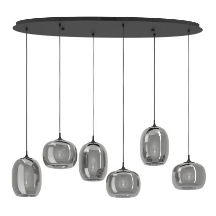 Eglo - Led Dimmable κρεμαστό φωτιστικό οροφής 6xLED/3,7W/230V 2700-6500K φιμέ + τηλεχειριστήριο