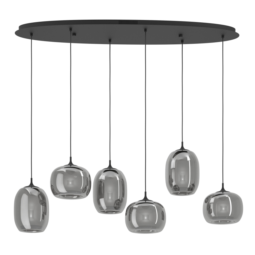 Eglo - Led Dimmable κρεμαστό φωτιστικό οροφής 6xLED/3,7W/230V 2700-6500K φιμέ + τηλεχειριστήριο