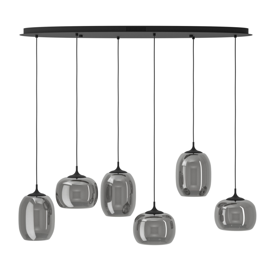 Eglo - Led Dimmable κρεμαστό φωτιστικό οροφής 6xLED/3,7W/230V 2700-6500K φιμέ + τηλεχειριστήριο