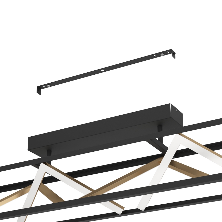 Eglo - Πλαφονιέρα οροφής ντιμαριζόμενη LED LED/45W/230V 2700-6500K μαύρο/χρυσό + τηλεχειριστήριο