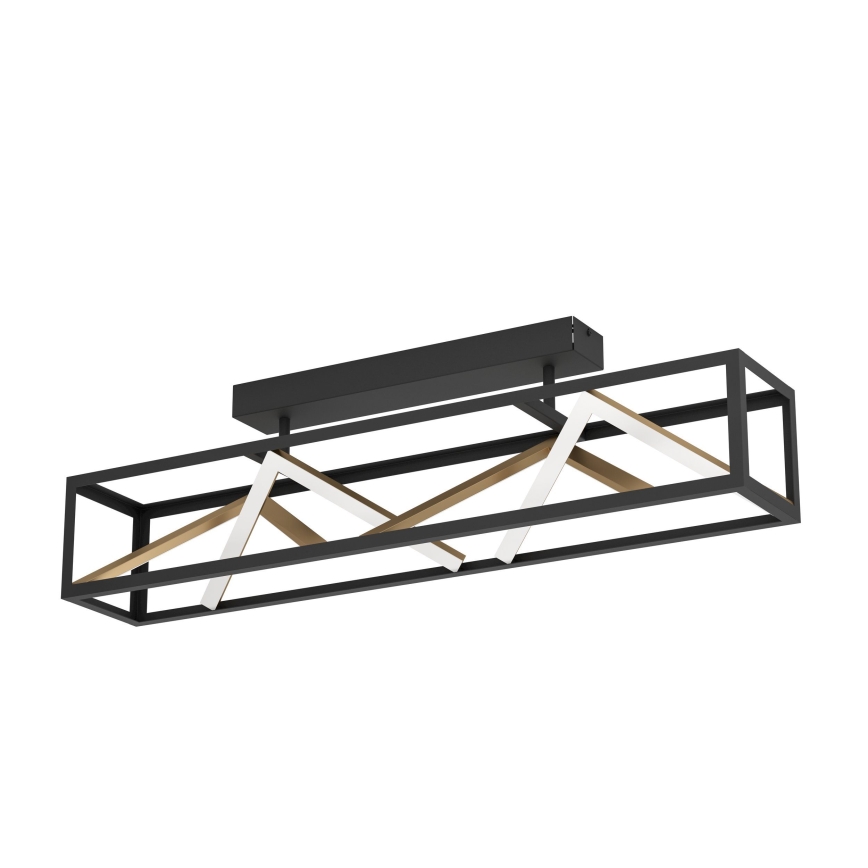 Eglo - Πλαφονιέρα οροφής ντιμαριζόμενη LED LED/45W/230V 2700-6500K μαύρο/χρυσό + τηλεχειριστήριο