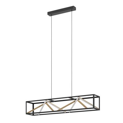 Eglo - Led Dimmable κρεμαστό φωτιστικό οροφής LED/46W/230V 2700-6500K μαύρο/χρυσό + τηλεχειριστήριο