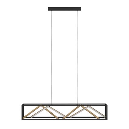 Eglo - Led Dimmable κρεμαστό φωτιστικό οροφής LED/46W/230V 2700-6500K μαύρο/χρυσό + τηλεχειριστήριο