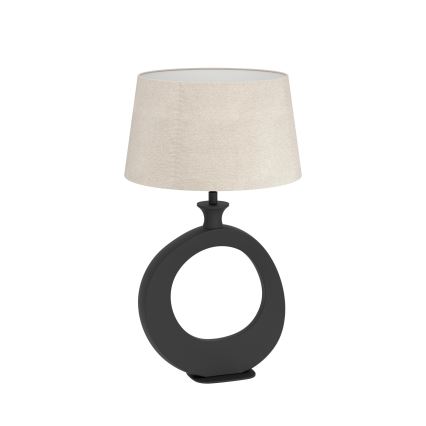 Eglo - Eπιτραπέζιο φωτιστικό 1xE27/60W/230V 52,5 cm μαύρο/κρεμ