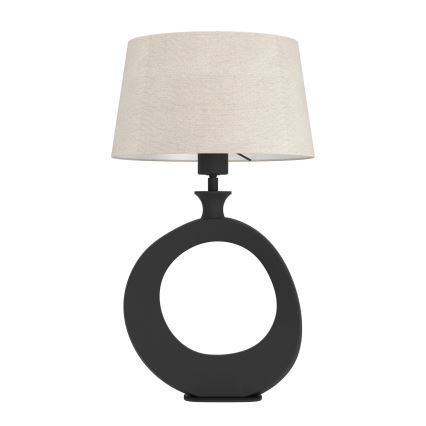 Eglo - Eπιτραπέζιο φωτιστικό 1xE27/60W/230V 52,5 cm μαύρο/κρεμ