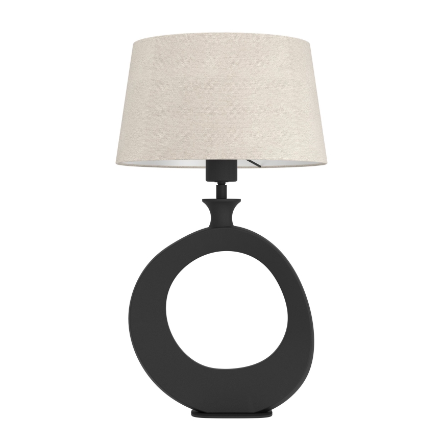 Eglo - Eπιτραπέζιο φωτιστικό 1xE27/60W/230V 52,5 cm μαύρο/κρεμ