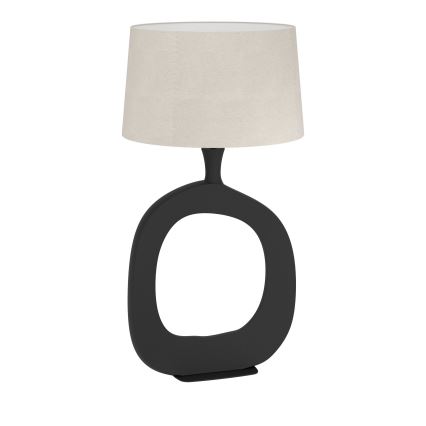 Eglo - Eπιτραπέζιο φωτιστικό 1xE27/60W/230V 88 cm μαύρο/κρεμ