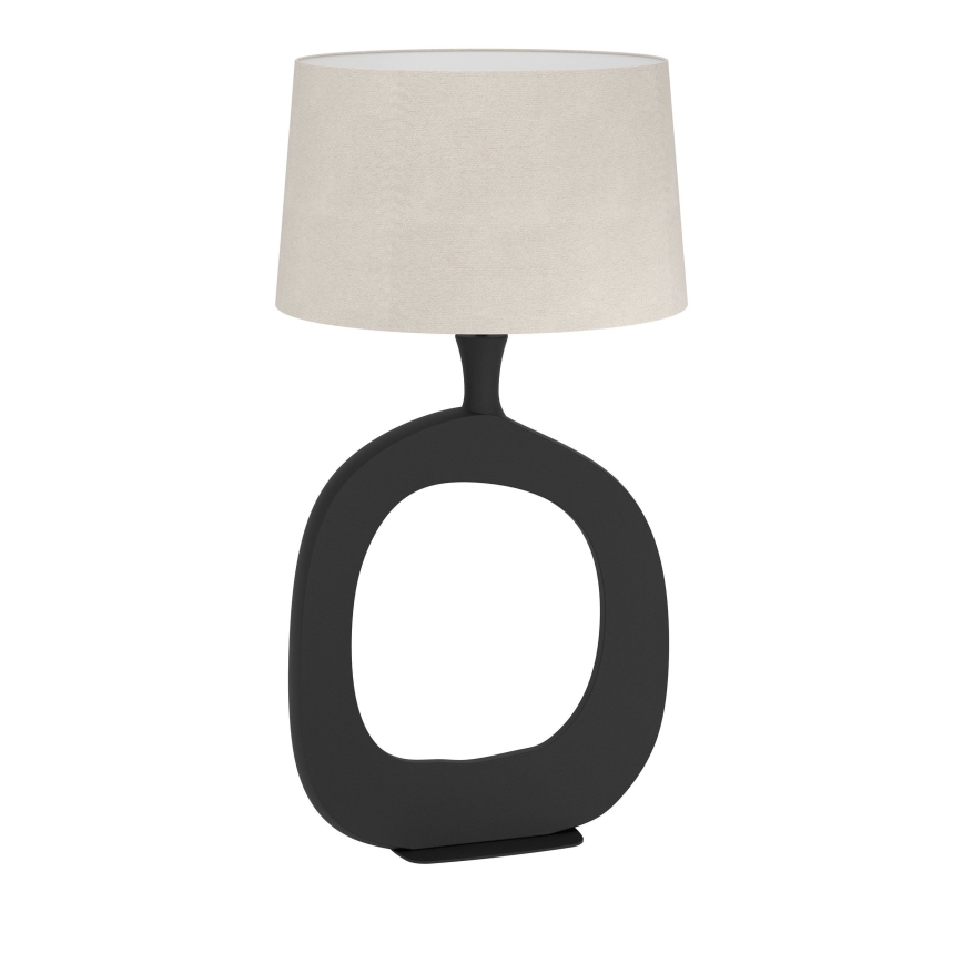 Eglo - Eπιτραπέζιο φωτιστικό 1xE27/60W/230V 88 cm μαύρο/κρεμ