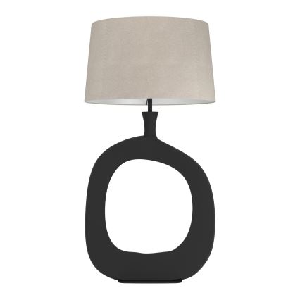 Eglo - Eπιτραπέζιο φωτιστικό 1xE27/60W/230V 88 cm μαύρο/κρεμ