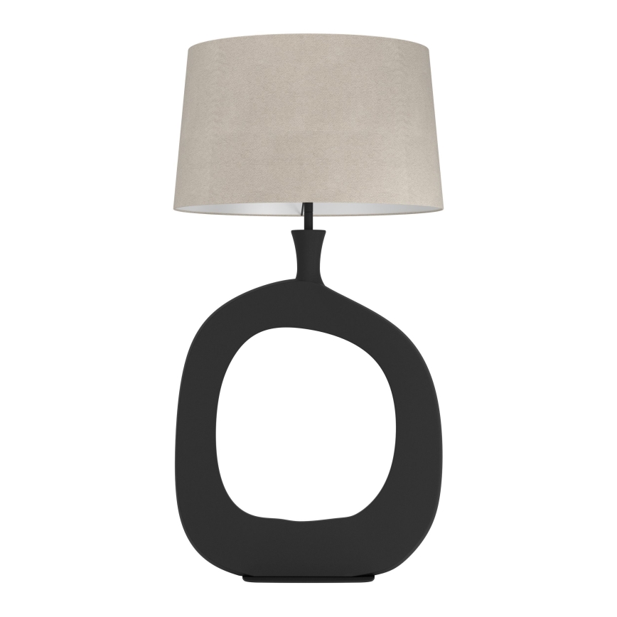 Eglo - Eπιτραπέζιο φωτιστικό 1xE27/60W/230V 88 cm μαύρο/κρεμ