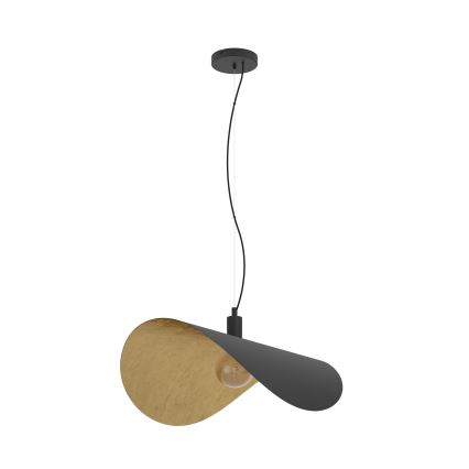 Eglo - Κρεμαστό φωτιστικό οροφής 1xE27/40W/230V 80 cm μαύρο/χρυσό
