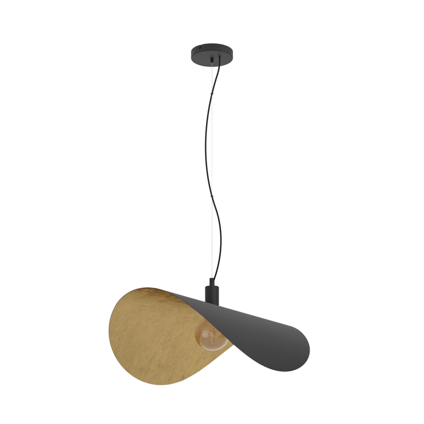Eglo - Κρεμαστό φωτιστικό οροφής 1xE27/40W/230V 80 cm μαύρο/χρυσό