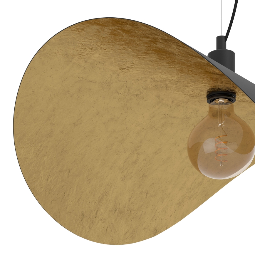 Eglo - Κρεμαστό φωτιστικό οροφής 1xE27/40W/230V 80 cm μαύρο/χρυσό
