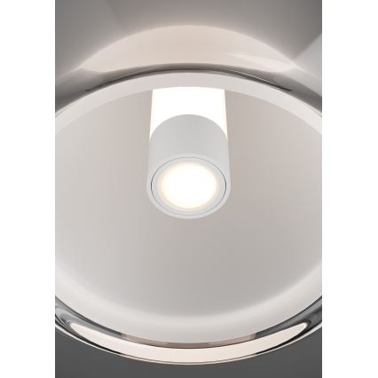 Eglo - Ρυθμιζόμενο LED φωτιστικό οροφής LED/5,5W/230V + LED/1,6W 2200-6500K Ø 25 cm γυαλιστερό χρώμιο + τηλεχειριστήριο