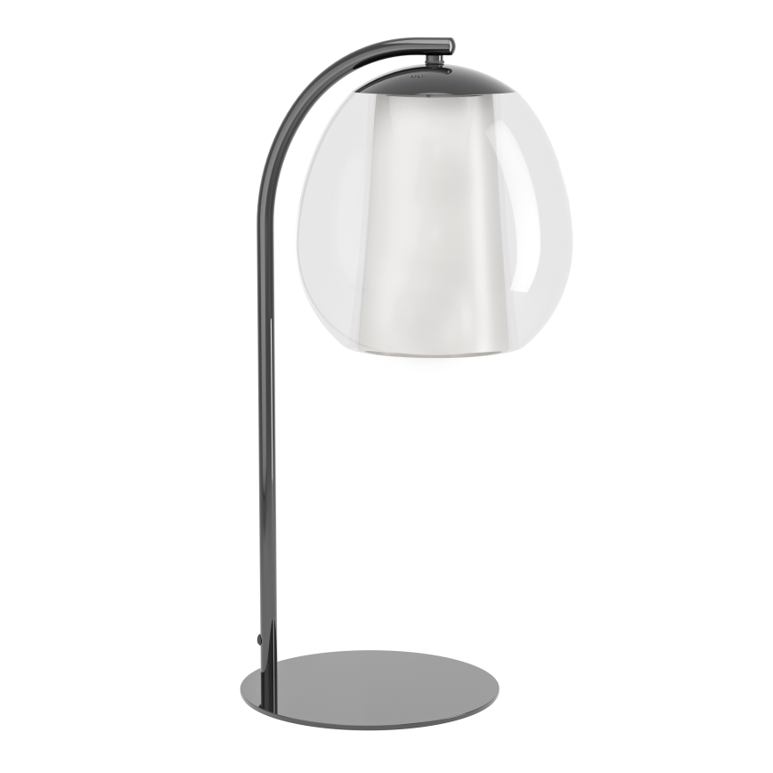 Eglo - Ρυθμιζόμενο επιτραπέζιο φωτιστικό LED/5,5W/230V + LED/1,6W 2200-6500K μαύρο χρώμιο