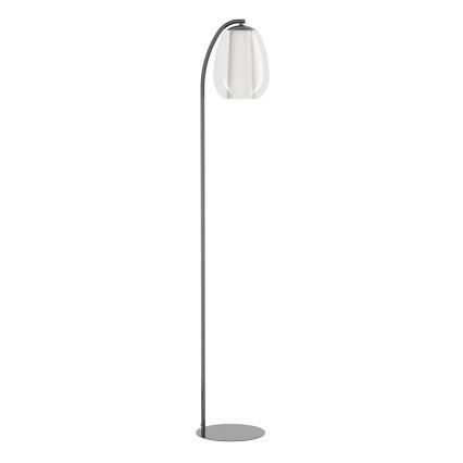 Eglo - Ρυθμιζόμενο επιδαπέδιο φωτιστικό LED/7W/230V + LED/1,6W 2200-6500K μαύρο χρώμιο