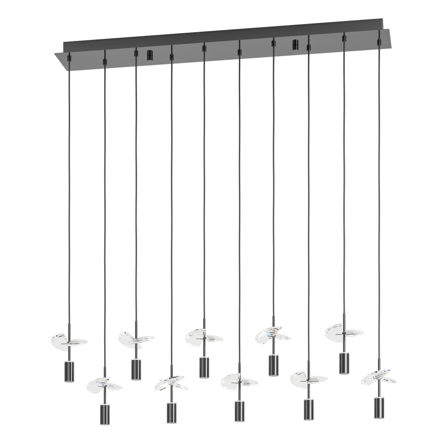 Eglo - Κρεμαστό φωτιστικό LED σε καλώδιο 10xLED/2,6W/230V 2200/3000/4000K γυαλιστερό χρώμιο
