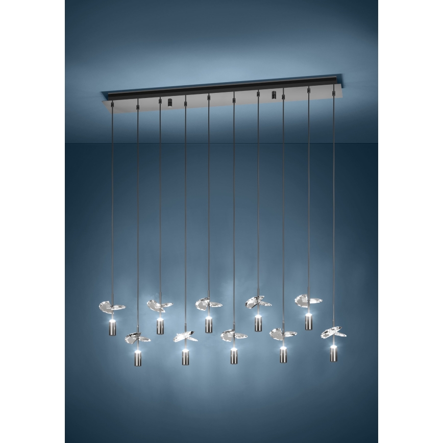 Eglo - Κρεμαστό φωτιστικό LED σε καλώδιο 10xLED/2,6W/230V 2200/3000/4000K γυαλιστερό χρώμιο