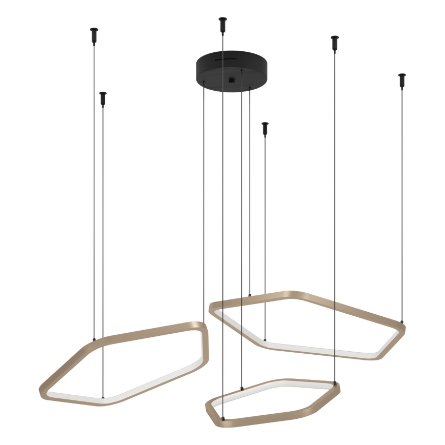 Eglo - LED Ρυθμιζόμενο κρεμαστό φωτιστικό με καλώδιο LED/50W/230V 2200-6500K σε απόχρωση ορείχαλκου + τηλεχειριστήριο