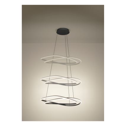 Eglo - Ρυθμιζόμενο LED κρεμαστό φωτιστικό σε καλώδιο LED/60W/230V 2200-6500K γκρι + τηλεχειριστήριο