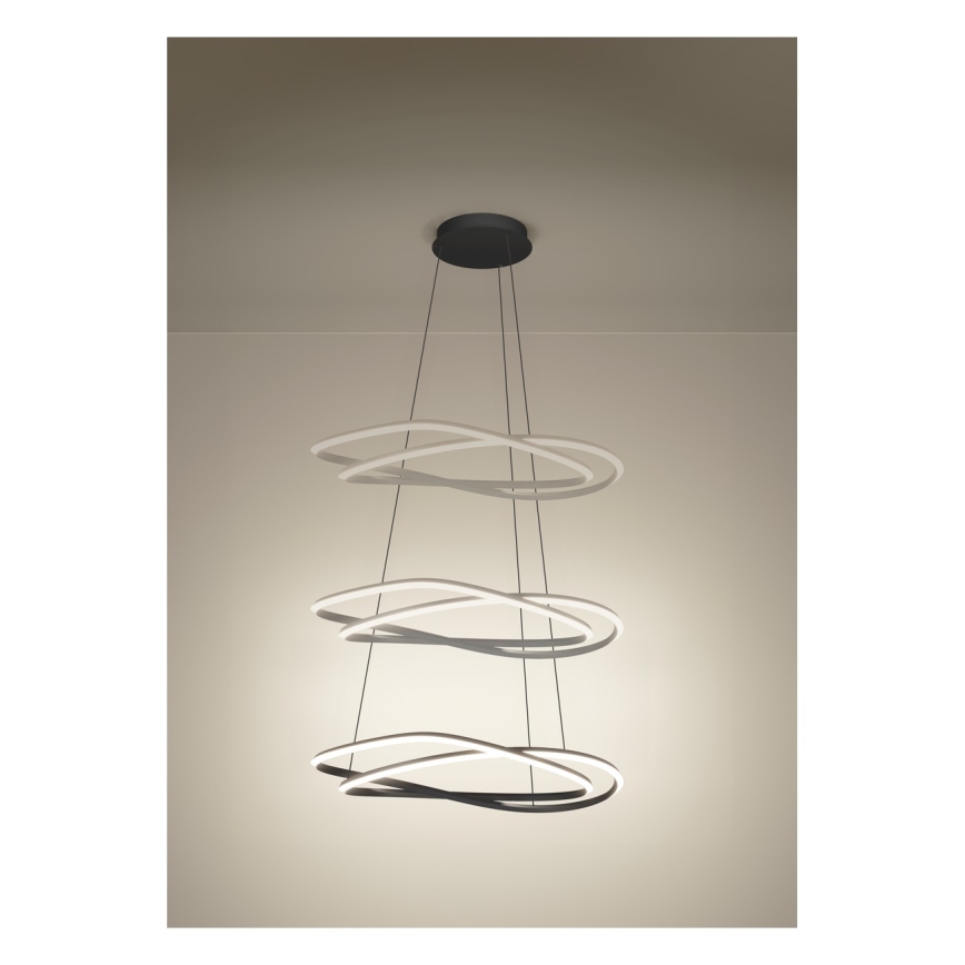 Eglo - Ρυθμιζόμενο LED κρεμαστό φωτιστικό σε καλώδιο LED/60W/230V 2200-6500K γκρι + τηλεχειριστήριο