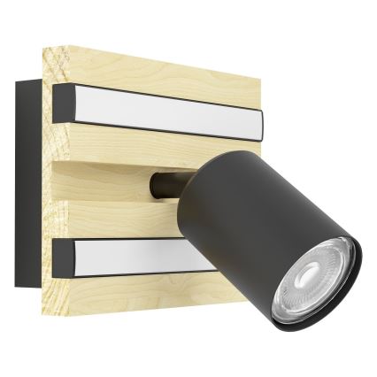 Eglo - Επιτοίχιο φωτιστικό σποτ LED/2,2W/230V + 2xLED/1,2W + 2xLED/2W μπεζ/μαύρο