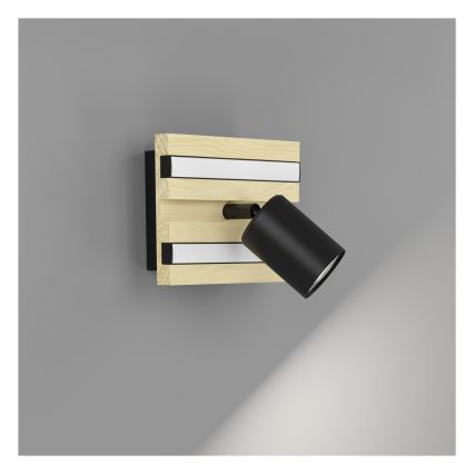 Eglo - Επιτοίχιο σποτ φωτιστικό LED LED/2,2W/230V + 2xLED/1,2W + 2xLED/2W μπεζ/μαύρο