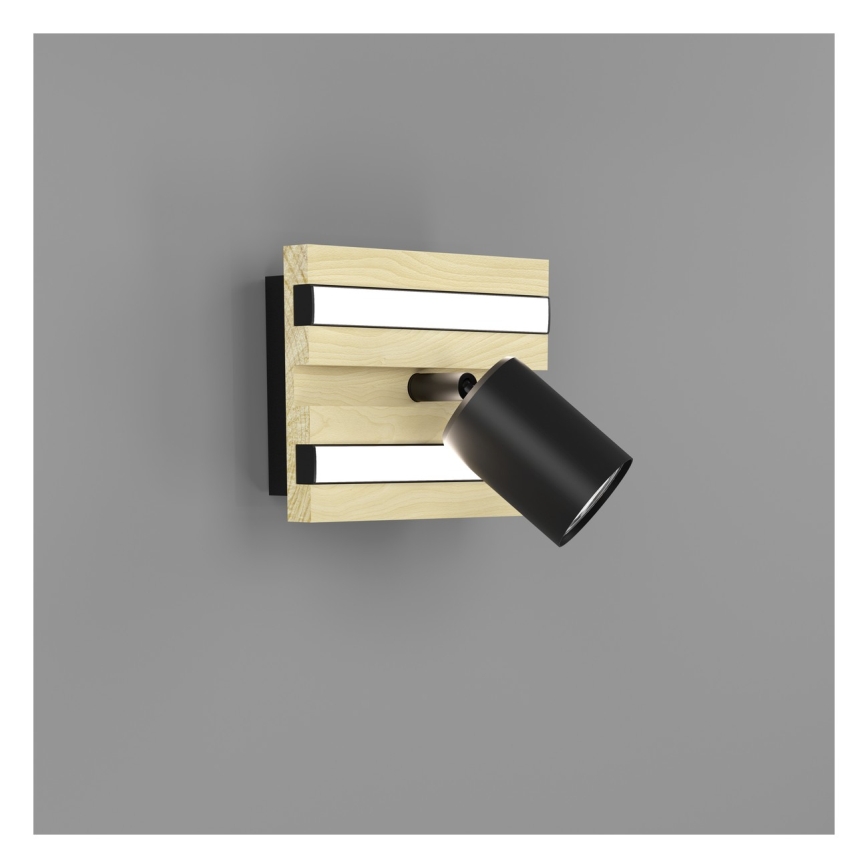 Eglo - Επιτοίχιο σποτ φωτιστικό LED LED/2,2W/230V + 2xLED/1,2W + 2xLED/2W μπεζ/μαύρο